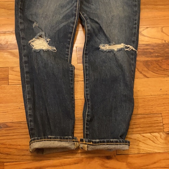GAP Mid Rise Distressed Girlfriend Jeans - Picture 5 of 8